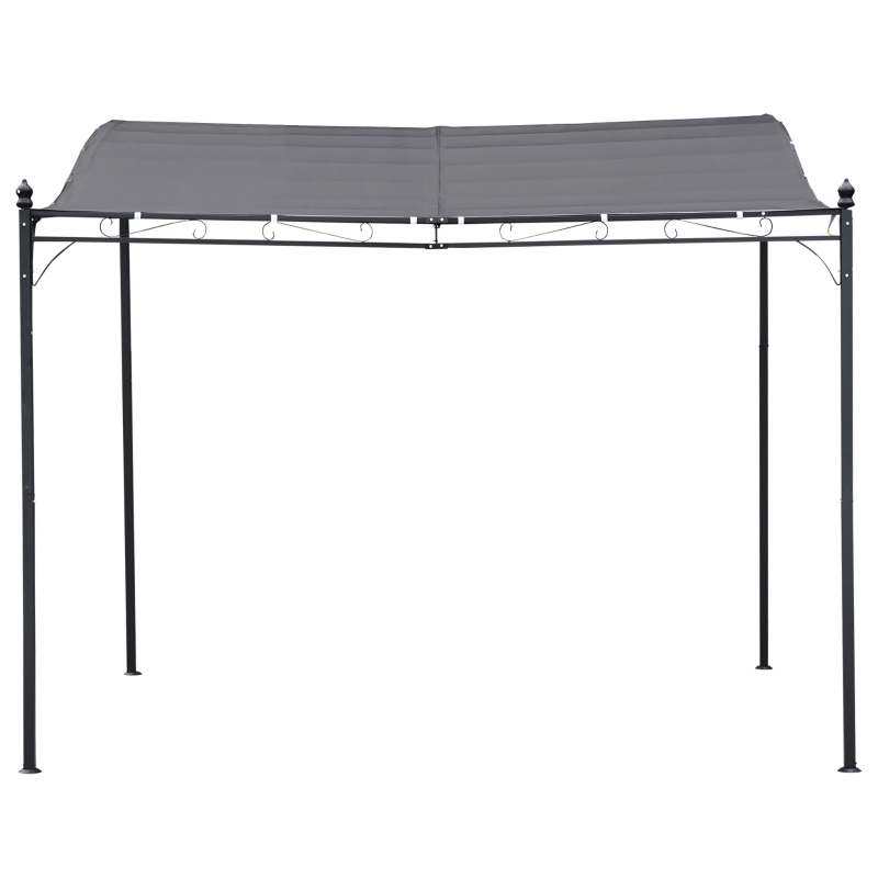Best 3x3m Freestanding Metal Wall Awning Canopy Grey - Image 14