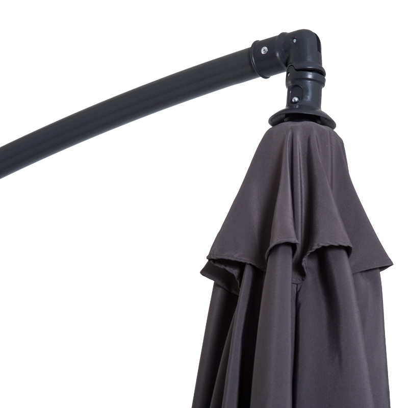 Best Cantilever Umbrella Parasol Hanging Banana Steel Dark Grey 3M Patio - Image 10