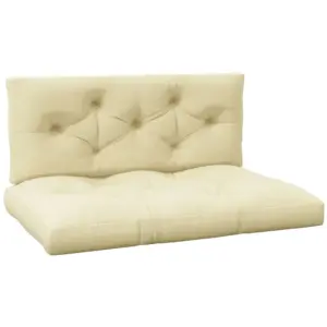 Best Seat and Back Padded Pallet Cushion Set - Beige