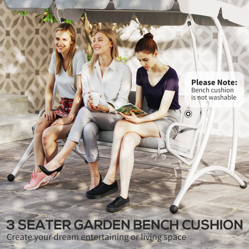 Best Three-Seater Bench Cushion - Light Grey - Image 7