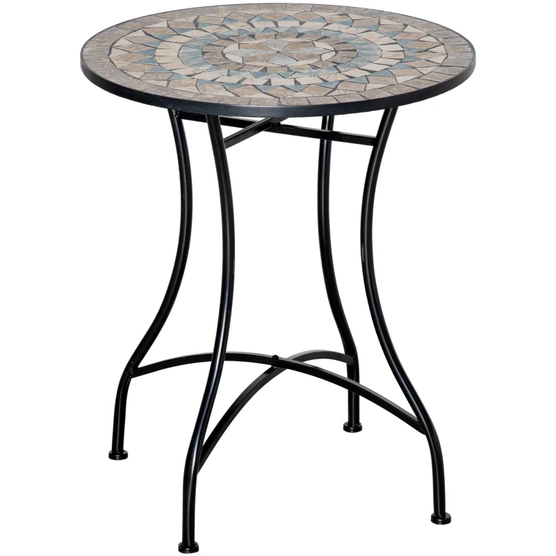 Best Φ60cm Mosaic Outdoor Patio Table - Green