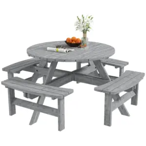 Best 8-Seater Wooden Picnic Set-Fir Wood