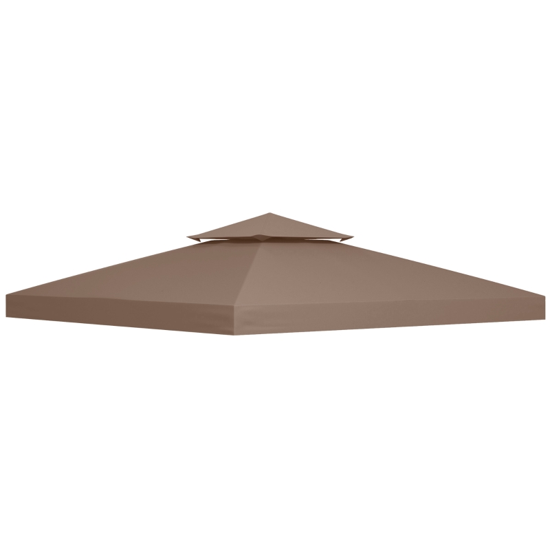 Best 3x3 m Double-Tier Canopy Top Replacement-Coffee - Image 11