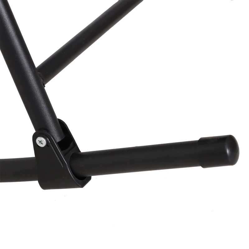 Best Garden Rocking Chair Folding Outdoor Adjustable Rocker Zero-Gravity Seat with Headrest Camping Fishing Patio Deck, 90 x 64 x 110 cm - Black - Image 7