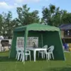 Best 2.4 x 2.4m Two Wall Pop Up Gazebo - Green - Image 2