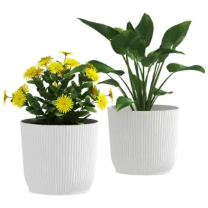 Best Set of Two Ф22cm Planters - White