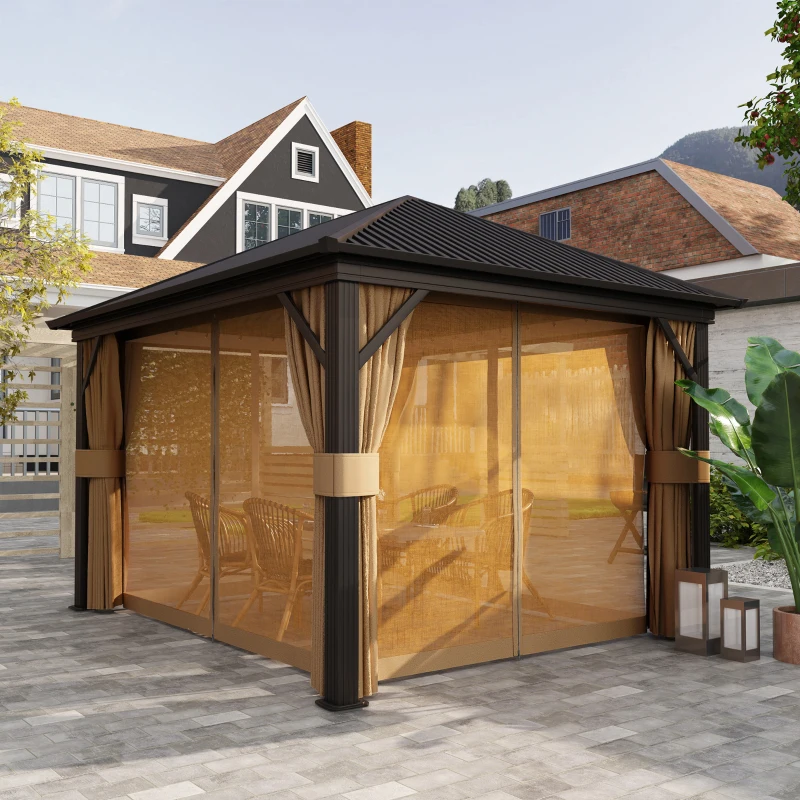 Best 3.6 x 3(m) Aluminium Frame Hardtop Gazebo, with Accessories - Image 8