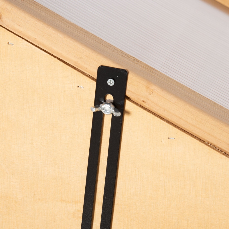 Best Wooden Cold Frame Polycarbonate Greenhouse with Openable Top Cover and Double Door, Grow House for Flower, Vegetable and Plants, 70 x 50 x 120cm, Grey - Image 9