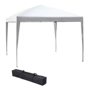 Best 3 x 3M Garden Pop Up Gazebo Height Adjustable Marquee Party Tent Wedding Canopy with Carrying Bag, White