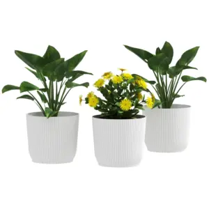 Best Set of Three Ф22cm Planters - White