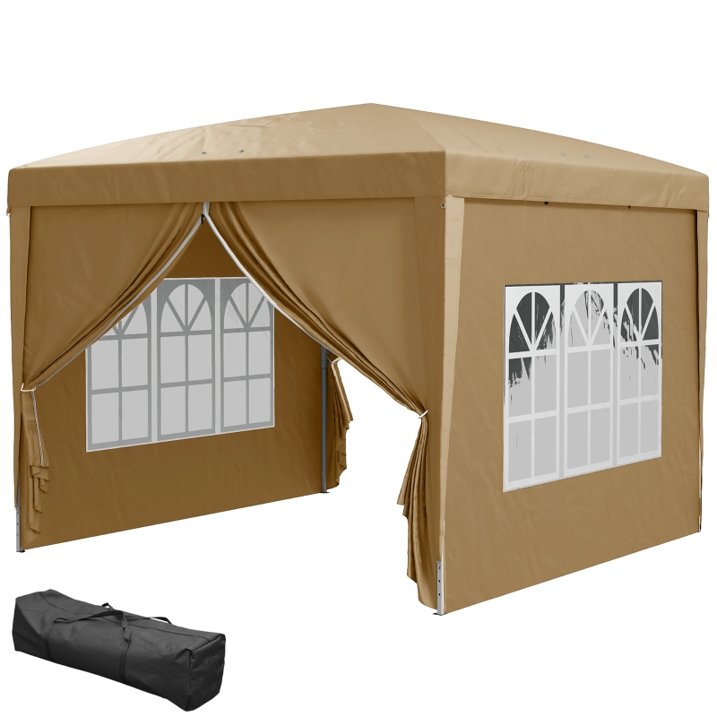 Best 3 x 3(m) Pop Up Gazebo - Khaki - Image 11