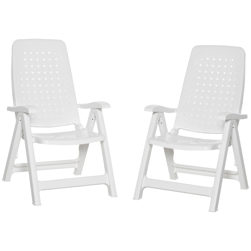 Best 2 Piece Folding Dining Chairs w/ 4-Position Backrest for Outdoor Events, Camping - Image 12