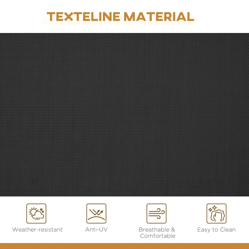 Best Three-Seater Garden Swing Chair, with Canopy - Black - Image 7