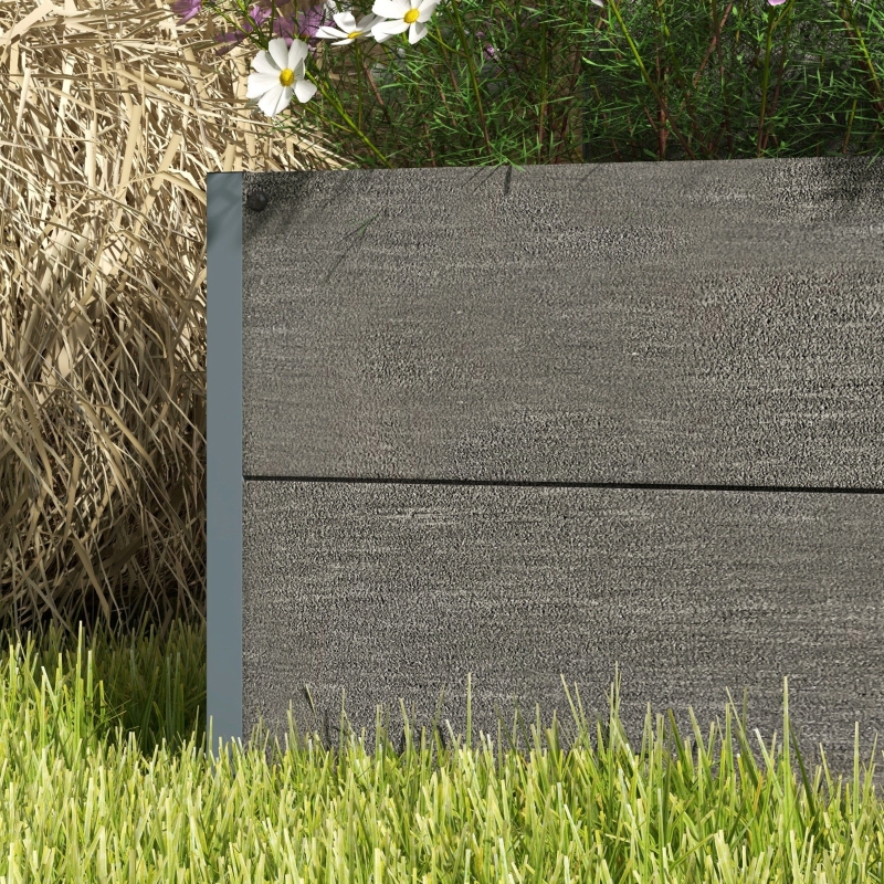 Best 34 x 69.5cm Garden Planter Box, with Back Trellis, Grey - Image 9