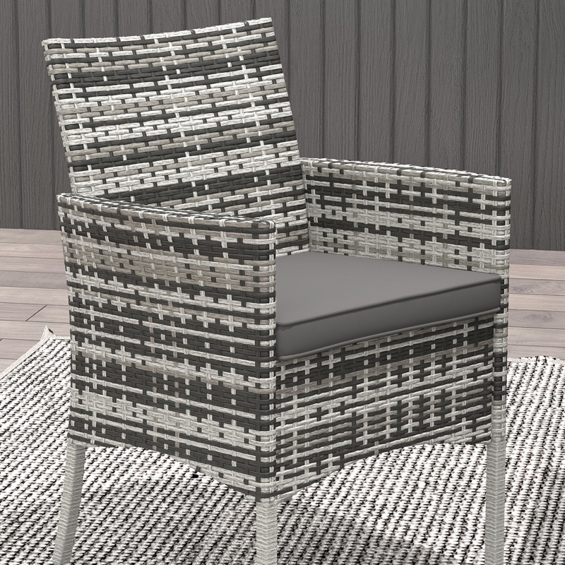 Best Five-Pieces Rattan Dining Set - Mixed Grey - Image 9