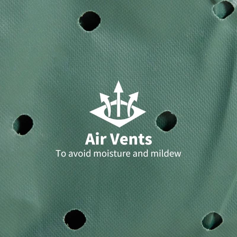 Best Garden Patio Large Furniture Set Round Cover 600D Oxford Waterproof, Ф193 x 80H cm, Green - Image 7