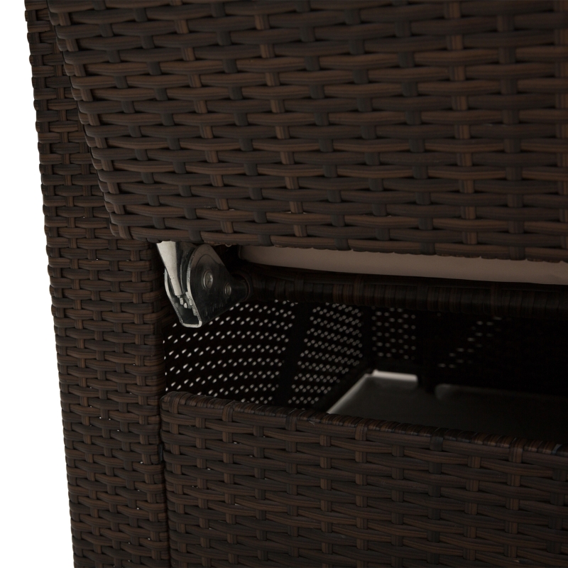 Best 2-Seater Rattan Sofa Lounger Set-Brown - Image 9