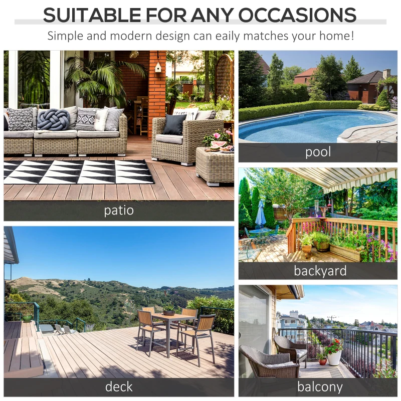 Best PE Wicker Rattan Garden Coffee Table - Mixed Grey - Image 7