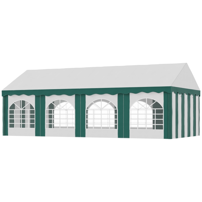 Best 8 x 4m Garden Gazebo with Sides, Galvanised Marquee Party Tent with Eight Windows and Double Doors, for Parties, Wedding and Events - Image 11