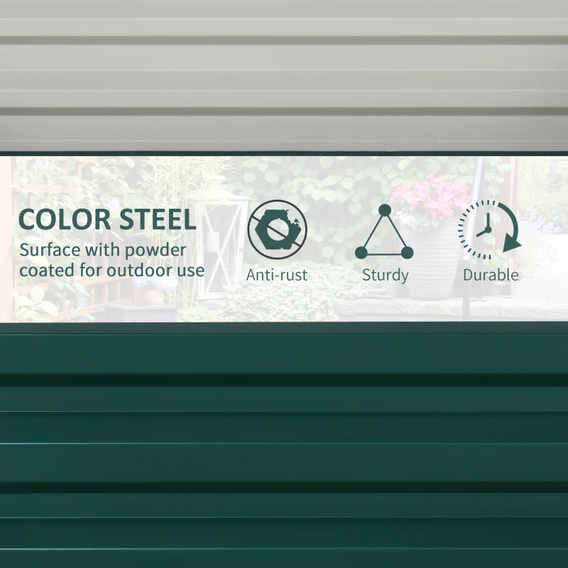 Best Set of Two 60 x 60cm Steel Planter Boxes - Green - Image 5