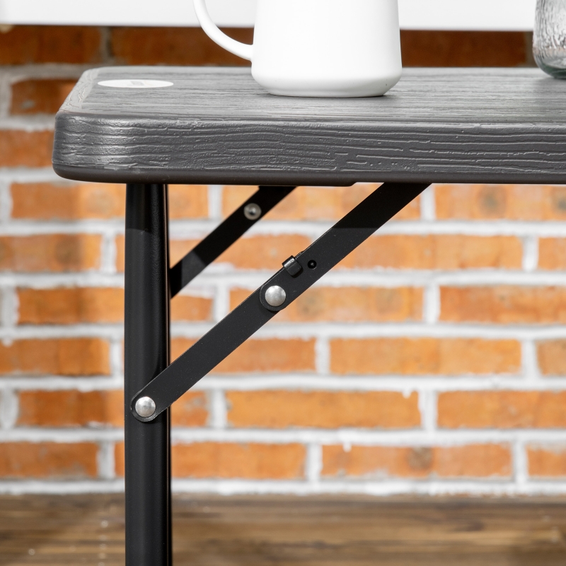 Best Foldable Patio Dining Table for 4, Height Adjustable Outdoor Table for Garden, Lawn, Dark Grey - Image 9