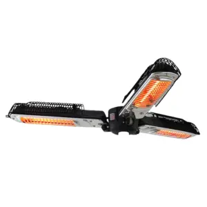 Best Electric Umbrella Parasol Mounted Infrared Heater 2000W Patio Gazebo Outdoor Use