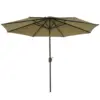 Best 2.7m Patio Garden Umbrella Outdoor Parasol with Tilt Crank and 24 LEDs Lights (Brown) - Image 8