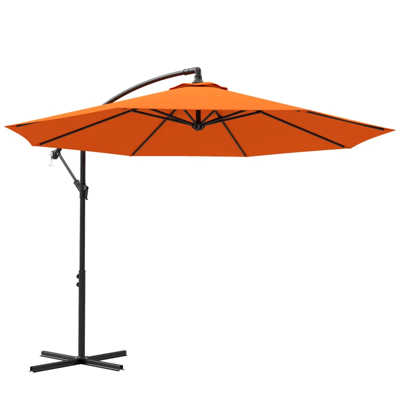 Best 3(m) Overhanging Parasol, with Base - Orange