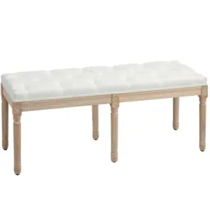 Best Vintage French Look Bed End Bench - Cream White