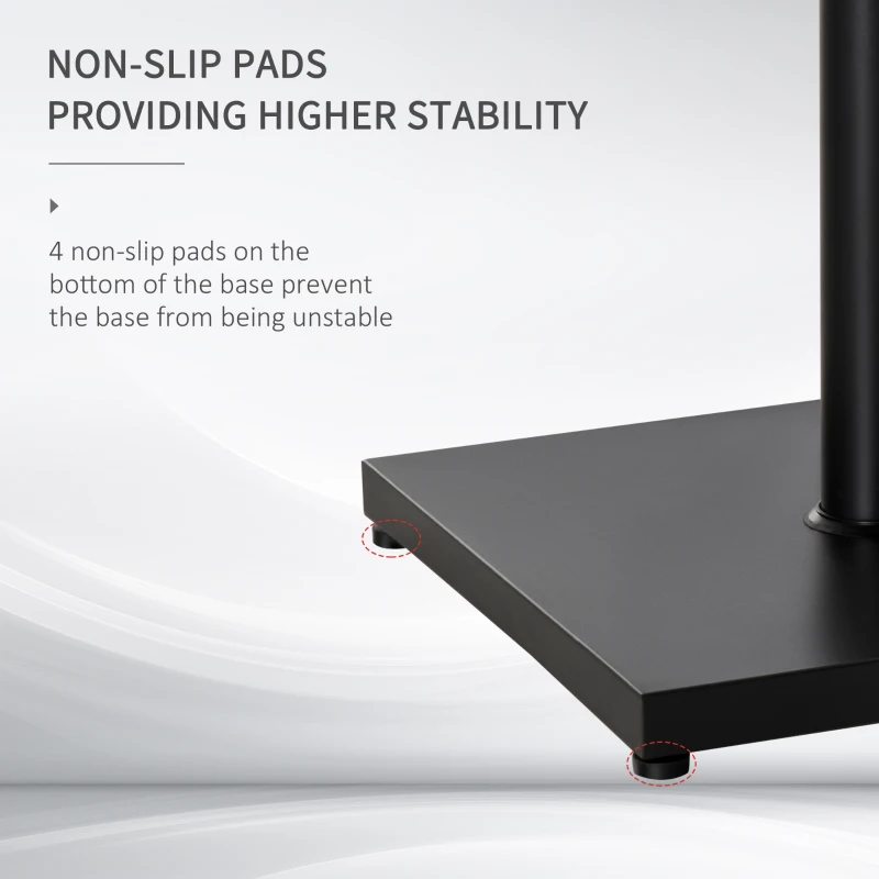 Best Φ35/38/48MM 18KG Steel Square Parasol Stand Base w/ Adjustable Knob Umbrella Stand Garden Patio Outdoor Home, Black - Image 5