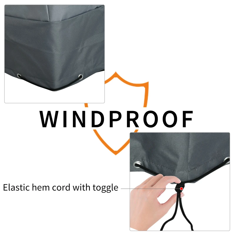 Best Rectangular Patio Furniture Cover for Chairs Water UV Resistant Protection 600D Oxford Fabric Rattan Lounge Clean Cover, 200 x 86 x 82cm - Image 5