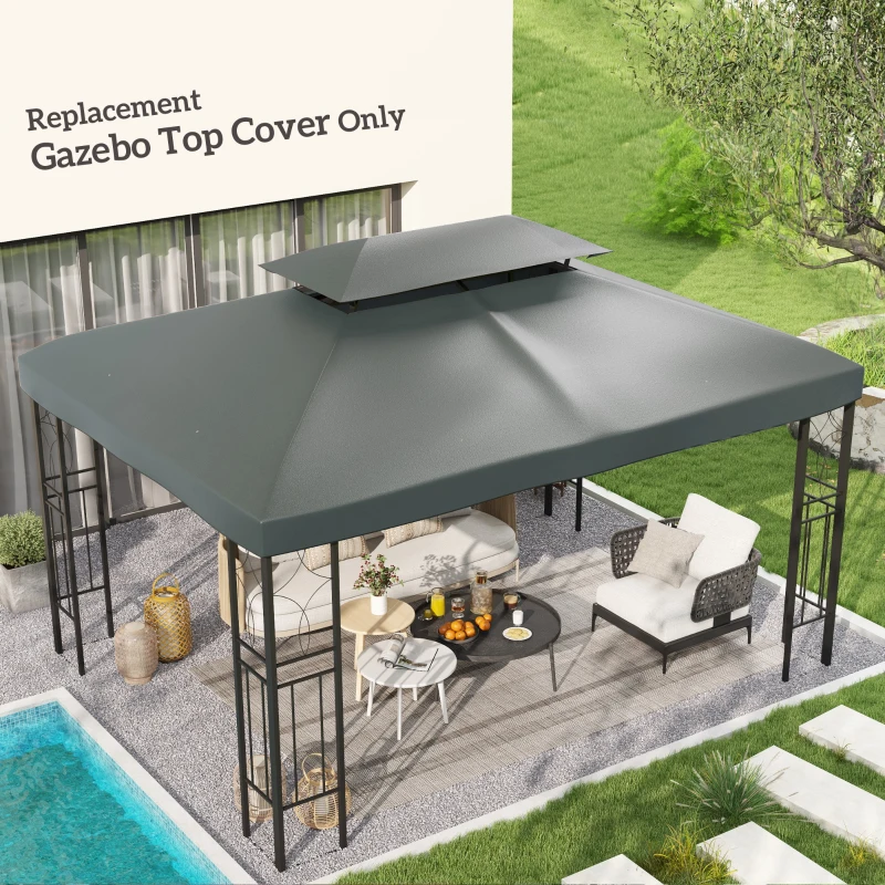 Best Gazebo Roof Replacement, for 3 x 4m Frames - Grey - Image 2