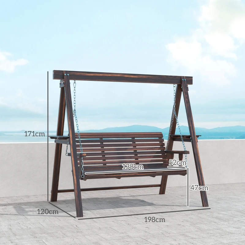 Best Three-Seater Wooden Swing Bench - Image 3