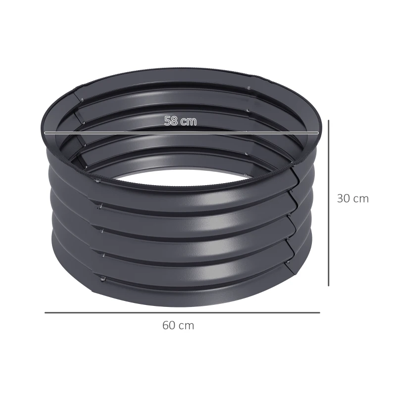 Best Set of 2 Raised Garden Bed, Metal Planter Box with Safety Edging, Easy-to-assemble Stock Tank, Dark Grey - Image 3