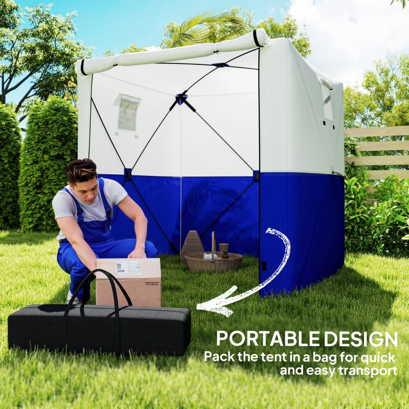 Best 2 x 2m Pop-Up Gazebo, with Accessories - Dark Blue - Image 7