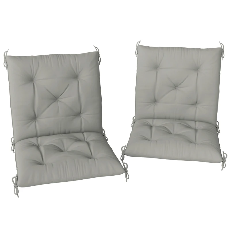 Best Set of Two Outdoor Seat Cushions - Light Grey