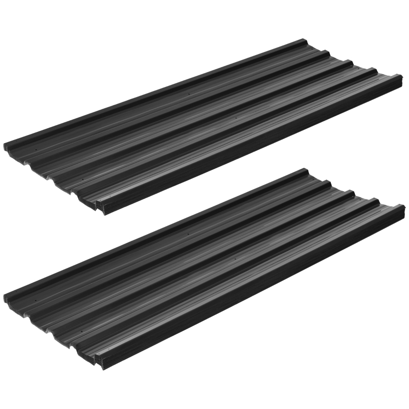 Best Corrugated Roofing Sheets, Pack of 24, Galvanised Metal Roofing Sheets for Greenhouse, Garage, Storage Shed, Carport, 129 x 45cm, Dark Grey - Image 11