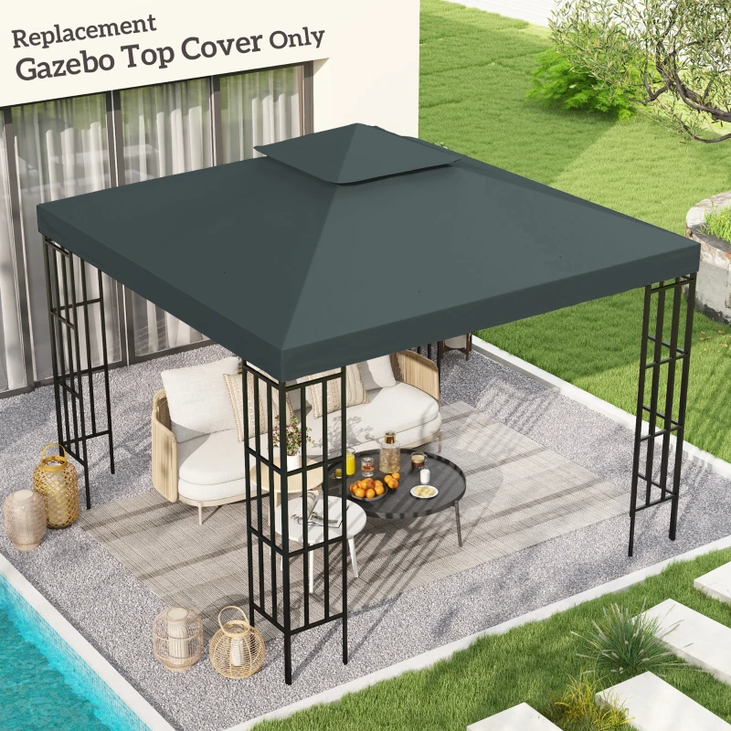 Best Gazebo Roof Replacement, for 3 x 3(m) Frames - Grey - Image 2