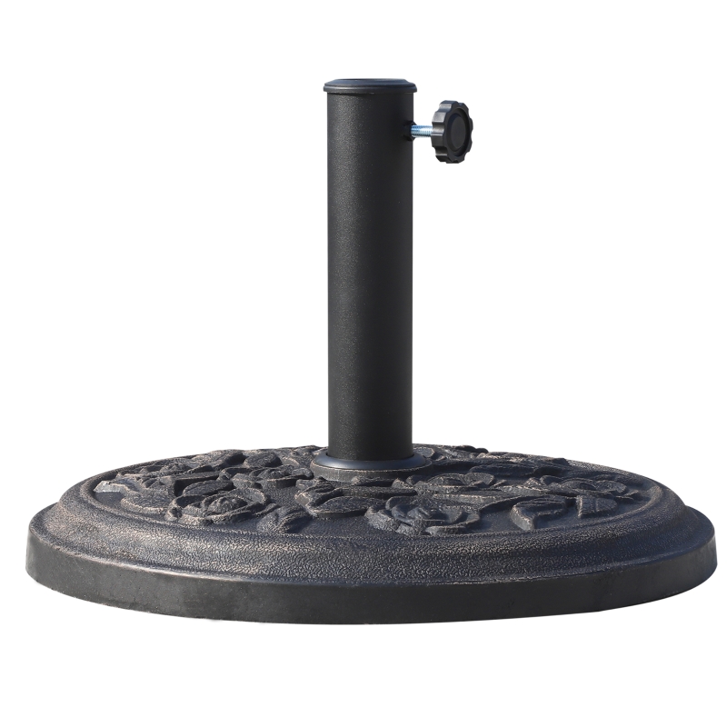 Best 9kg Garden Parasol Base, Round Resin Cast Iron Effect Sun Umbrella Base, Outdoor Umbrella Stand for 38mm or 48mm Outdoor Umbrella Poles, Bronze Tone - Image 11