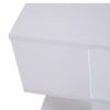 Best Side Table Square Coffee Table Modern End Table with 2 Tier Storage Shelves for Living Room, Bedroom, White - Image 9