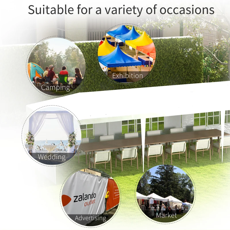 Best Garden Gazebo Marquee Party Wedding Tent Canopy (9m x 3m) - White - Image 7