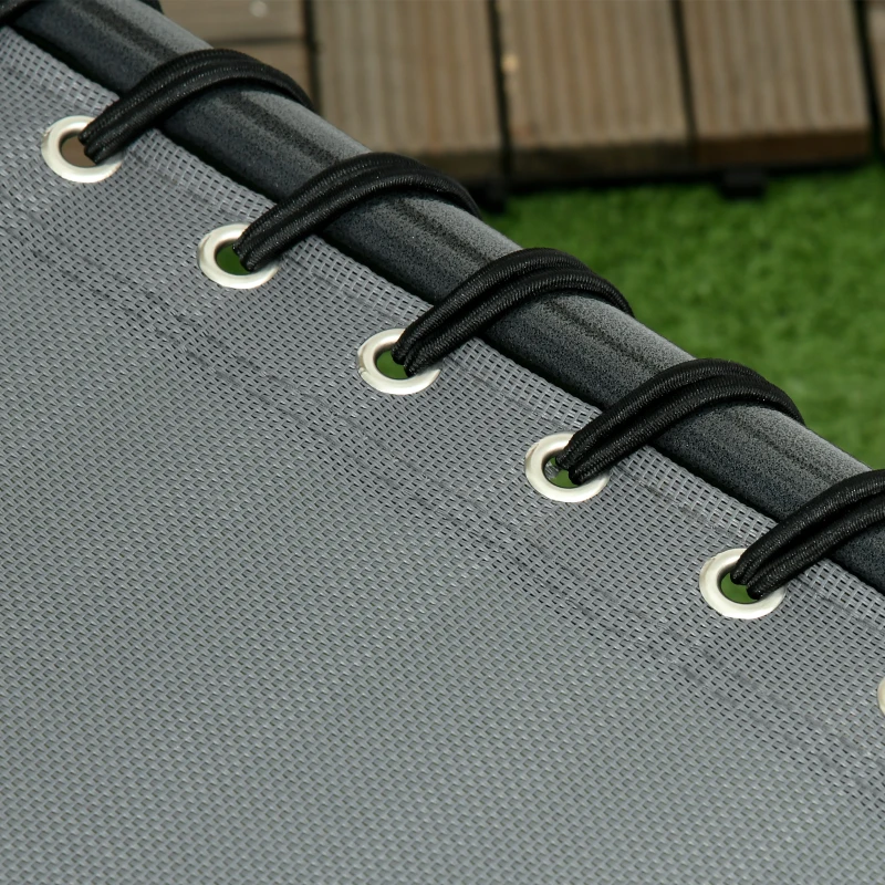 Best Folding Sun Lounge with 5-level Reclining Back, Outdoor Tanning Chair with Reading Hole, Outdoor Sun Lounge with Side Pocket, Headrest, for Beach, Yard, Patio, Grey - Image 8