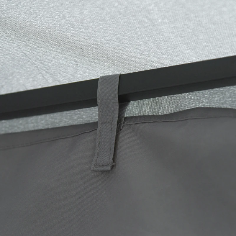 Best 3 x 3 m Garden Gazebo Double Roof Marquee Patio Wedding Party Tent Canopy Shelter with Sidewalls, (Dark Grey) - Image 8