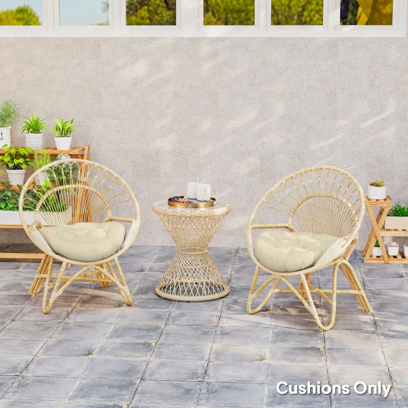 Best Set of Two Φ60cm Outdoor Cushions - Beige - Image 8