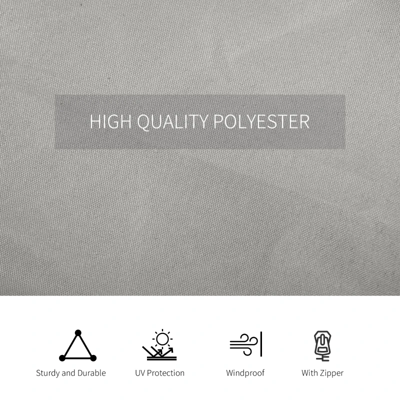 Best Replacement Gazebo Curtains, 4-Panel Gazebo Side Panels Only, for 3 x 3 (M) Gazebos or Pergolas, Hooks/C-Rings Included, Light Grey - Image 7