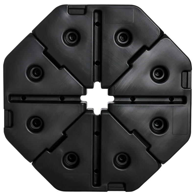 Best Detachable Patio Umbrella Base, Cantilever Parasol Base Stand Outdoor Umbrella Weights, Filled with Sand and Water up to 140KG, Black - Image 9