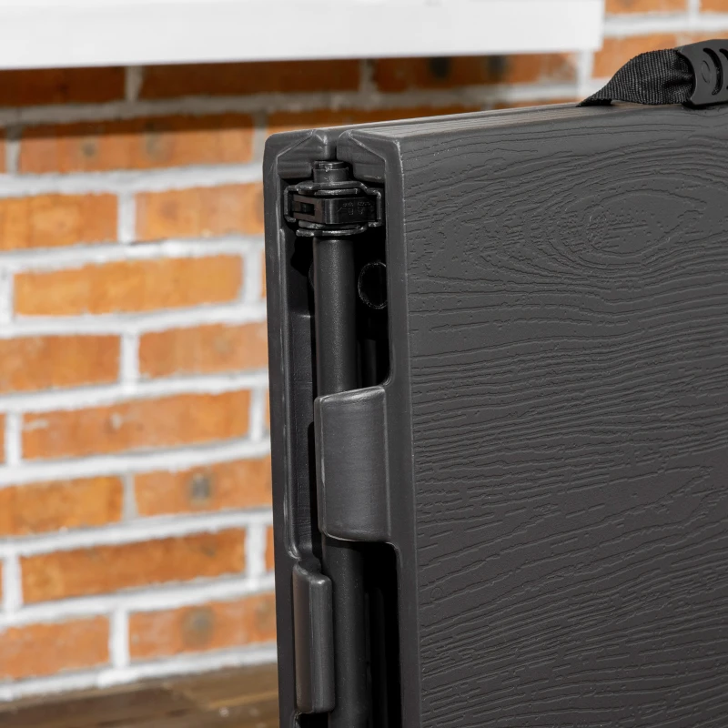 Best Foldable Patio Dining Table for 4, Height Adjustable Outdoor Table for Garden, Lawn, Dark Grey - Image 8