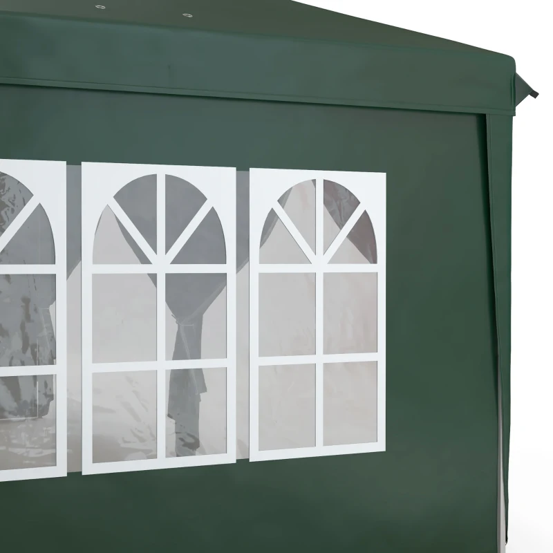 Best 3 x 6m Pop-Up Gazebo, with Curtain Walls and Windows - Dark Green - Image 8