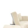 Sherpa Convertible Sofa Bed with 2 Side Pockets, Adjustable Backrest, Gold Legs, Elegant Loveseat for Bedroom, 176L x 64W x 75H cm, Beige - Image 10