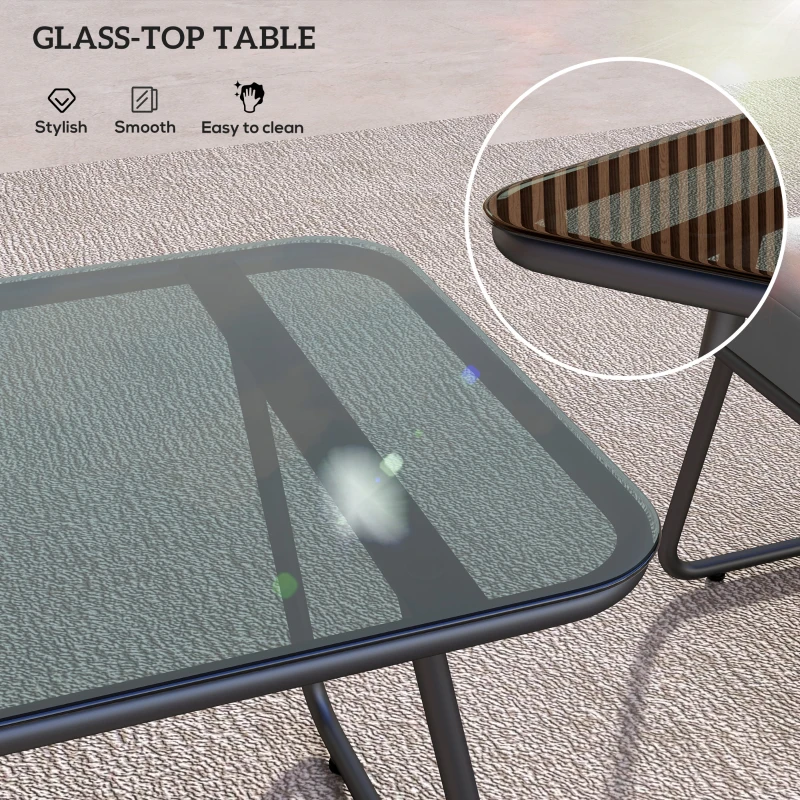 Best Four-Piece Rattan Strong Panel Outdoor Sofa Set - Grey - Image 8